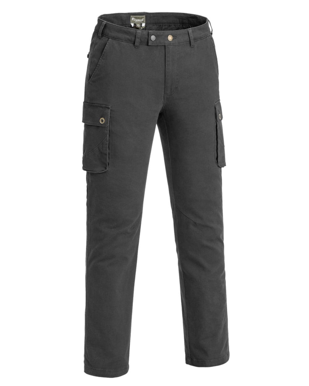 Dark Anthracite Coloured Pinewood Mens Värnamo Serengeti Trousers on white background