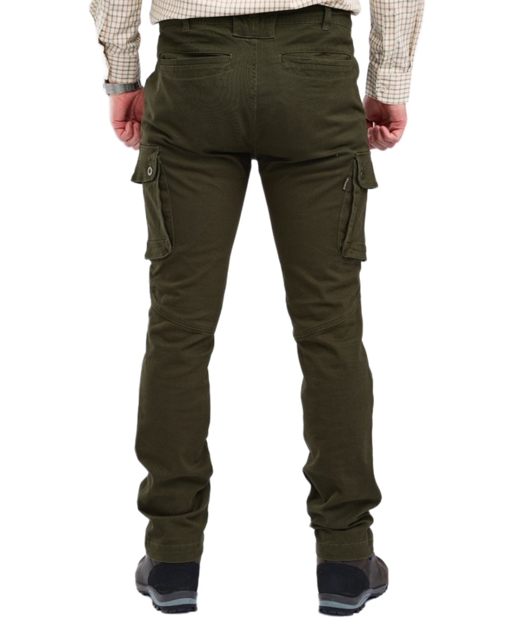 Moss Green Coloured Pinewood Mens Värnamo Serengeti Trousers on white background