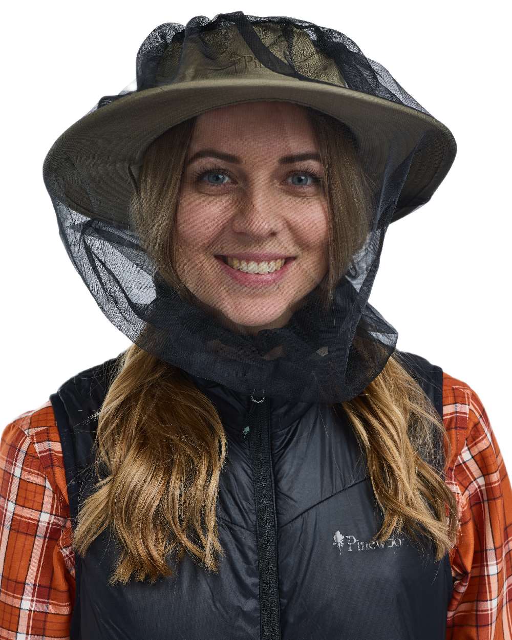 Light Khaki Coloured Pinewood Mosquito Hat on white background