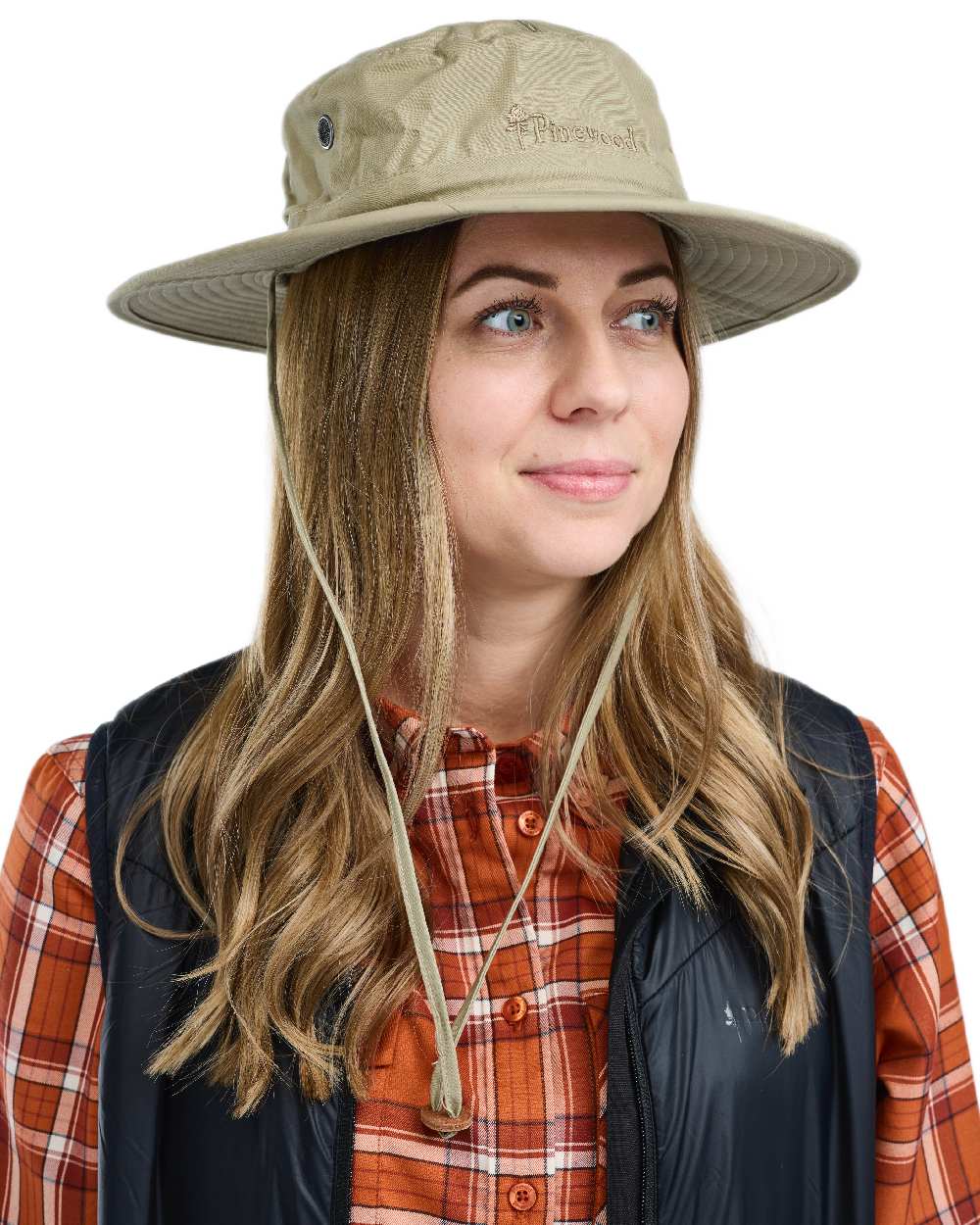 Light Khaki Coloured Pinewood Mosquito Hat on white background