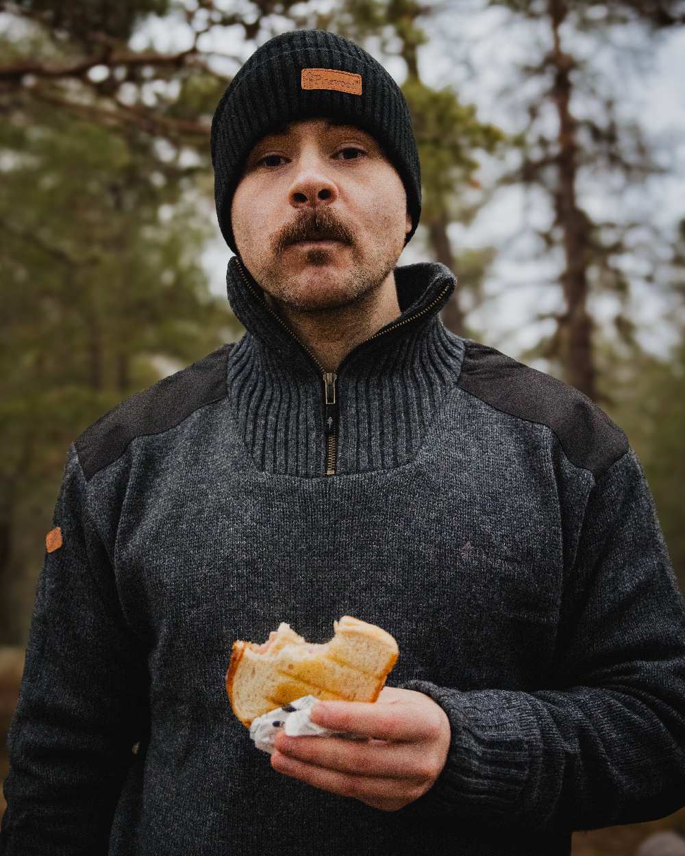 Black Coloured Pinewood New Stoten Hat on outdoor background