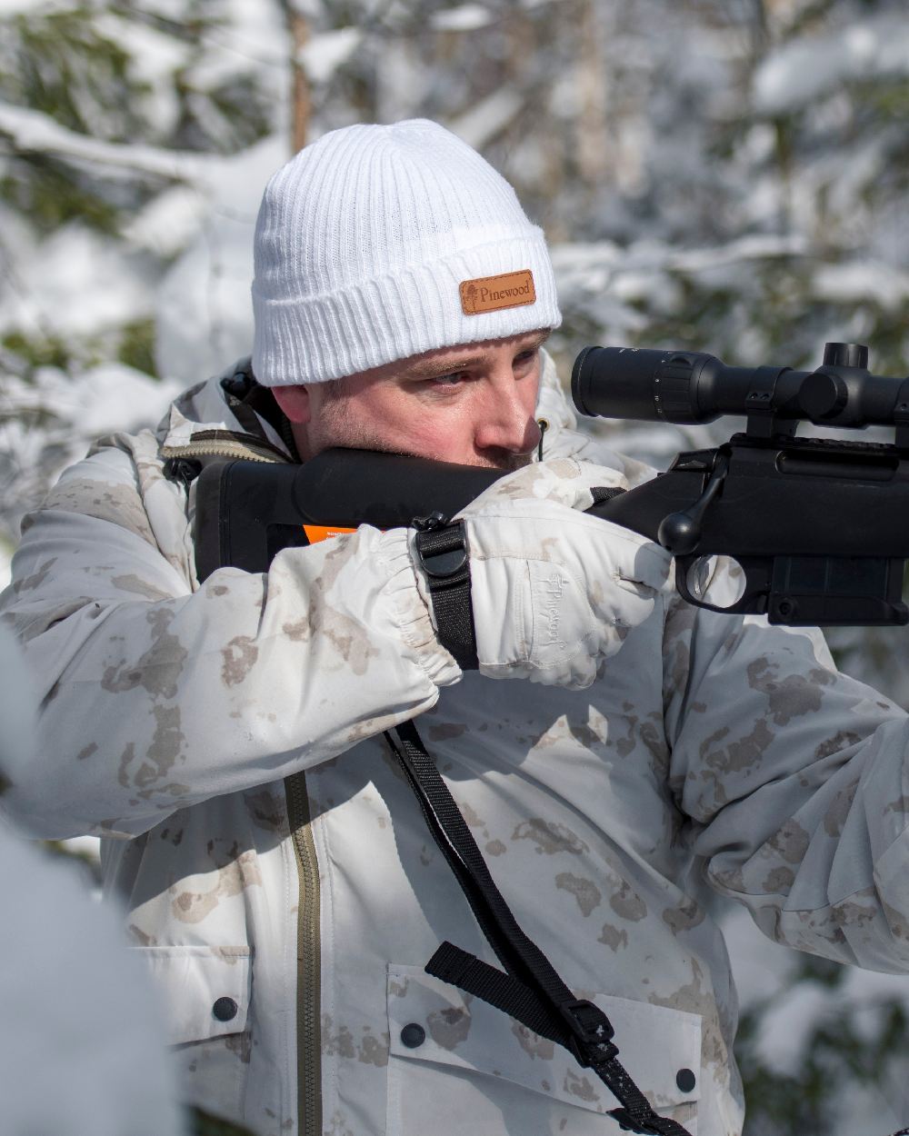 White Coloured Pinewood New Stoten Hat on outdoor background