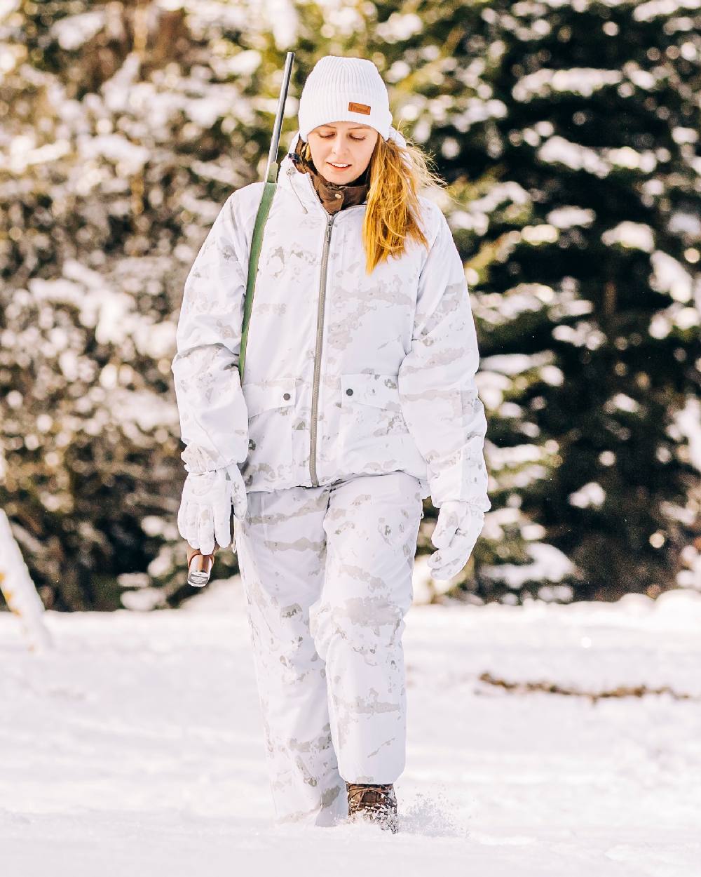 White Coloured Pinewood New Stoten Hat on outdoor background