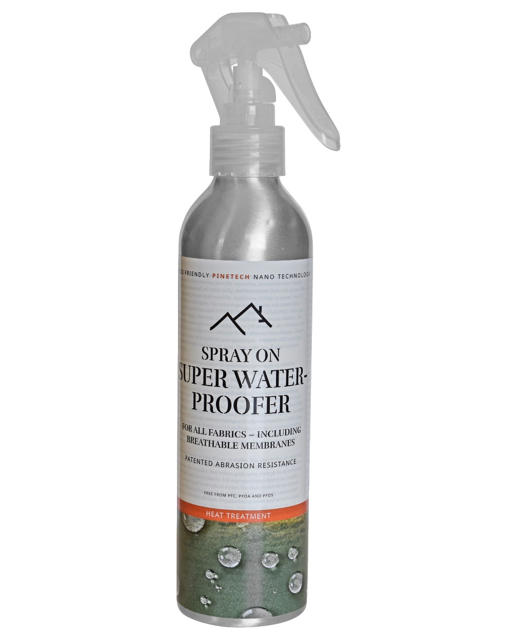 Mix coloured Pinewood Pinetech Super Waterproofer Spray on white background