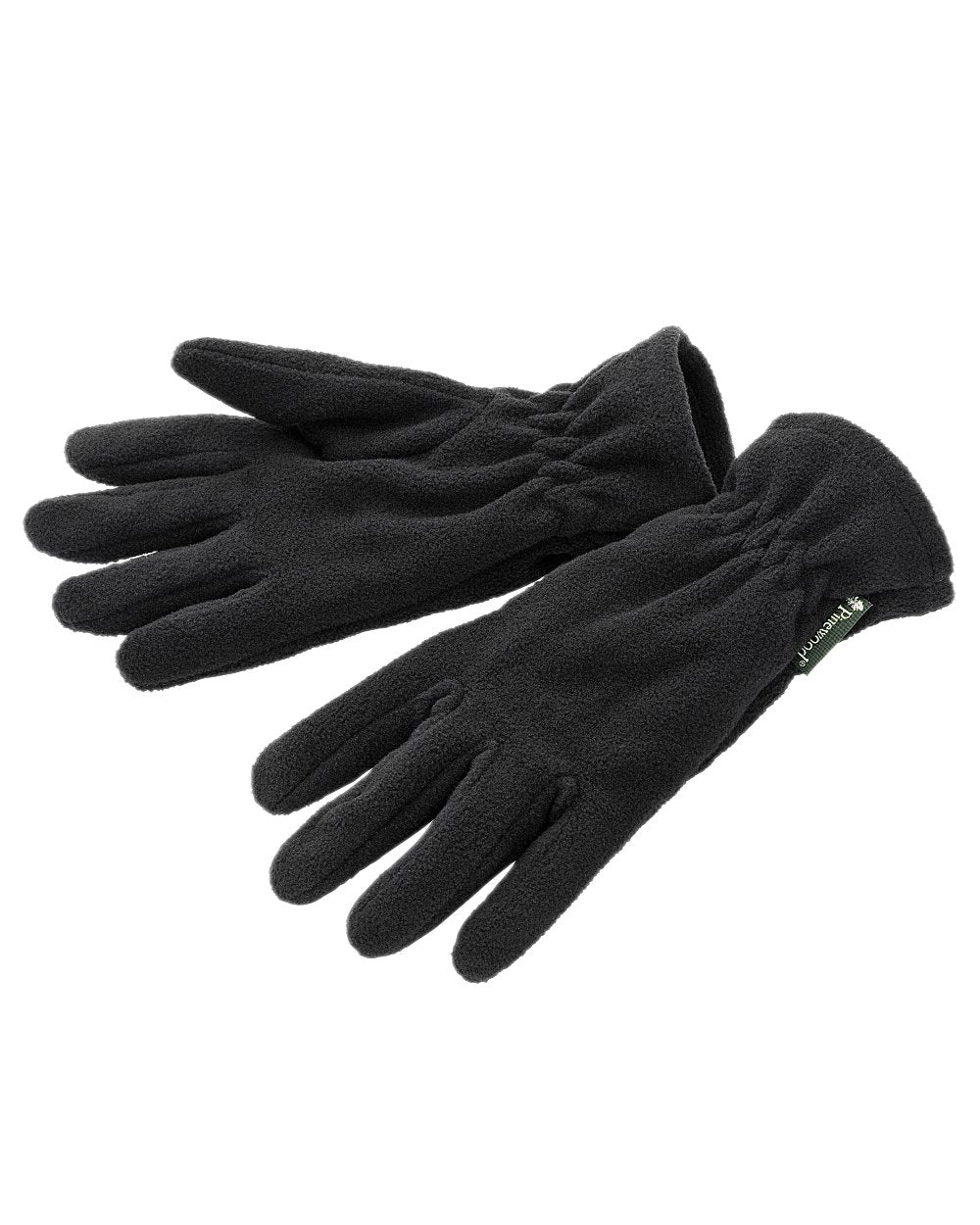 Black Coloured Pinewood Samuel Fleece Gloves on white background