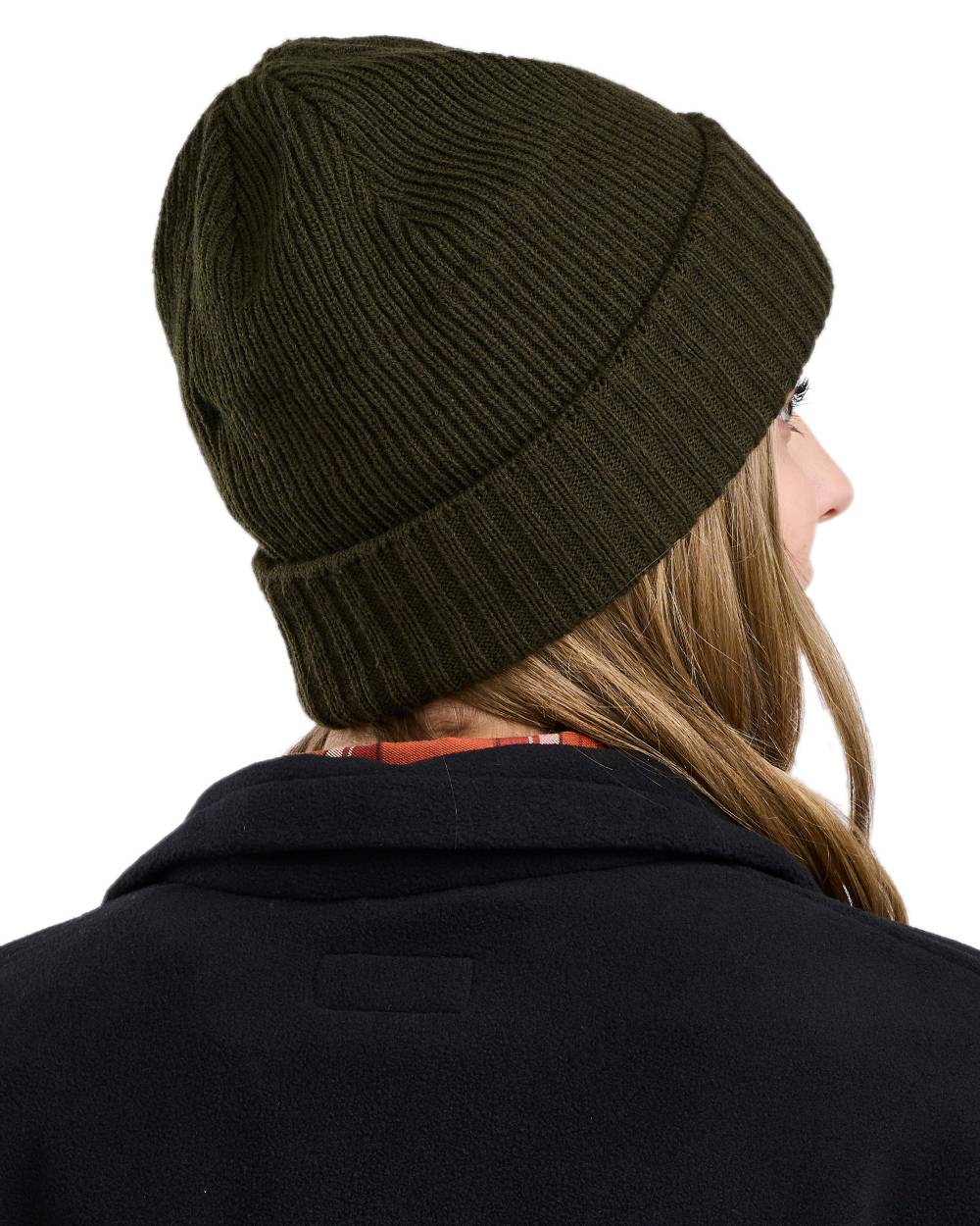 Moss Green Coloured Pinewood Windy Hat on white background