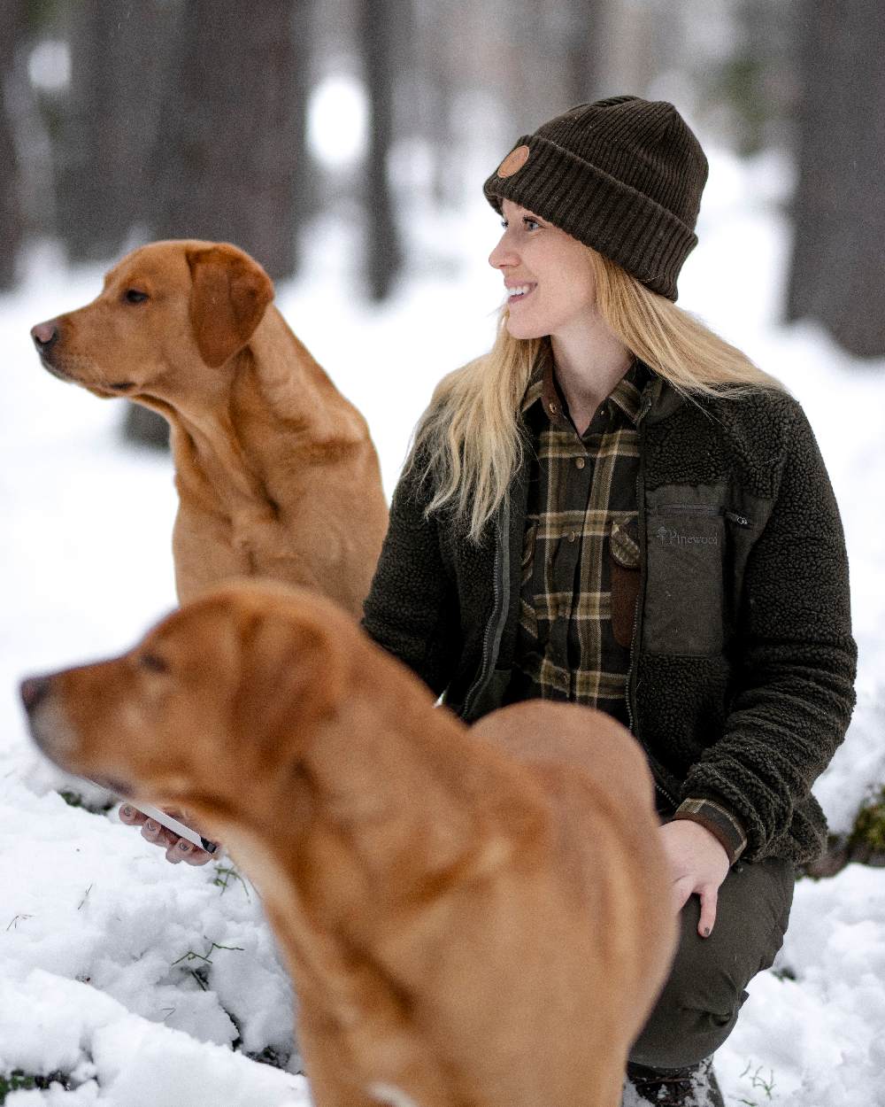 Moss Green Coloured Pinewood Windy Hat on outdoor background