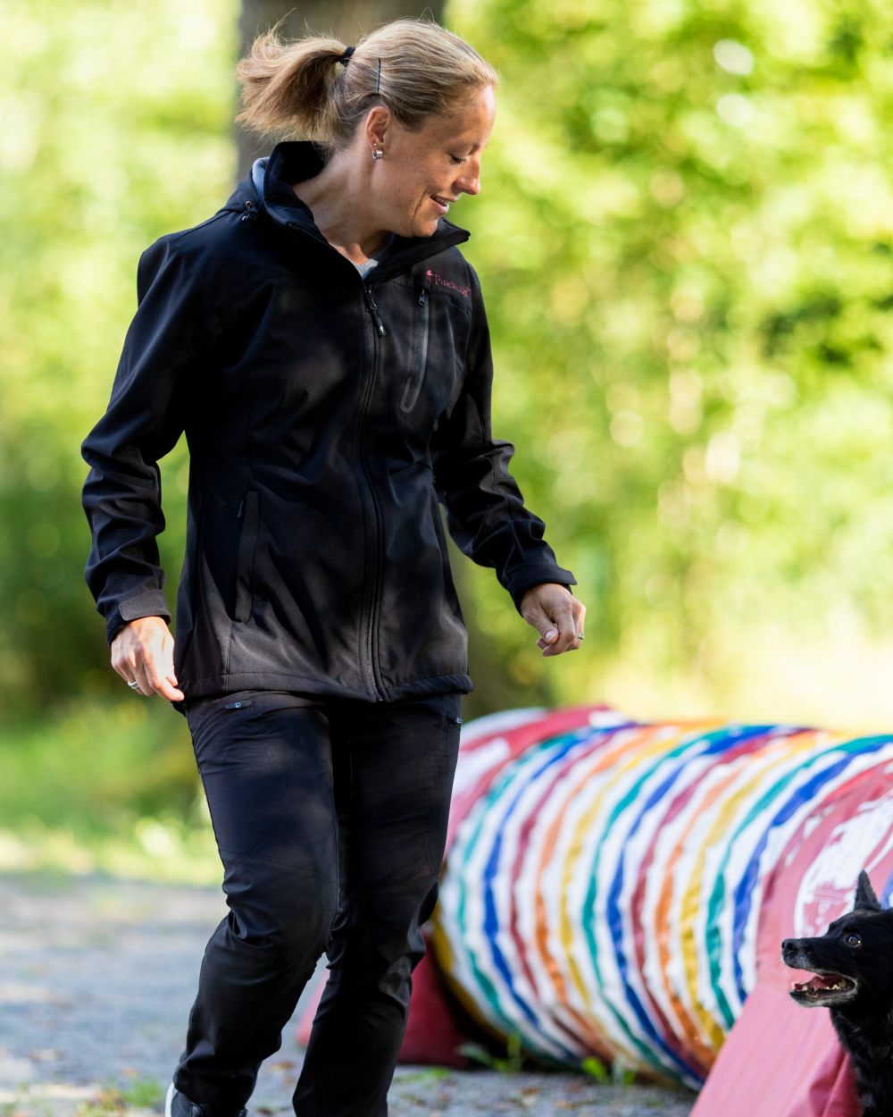 Black Coloured Pinewood Womens Abisko Brenton Trousers on outdoor background