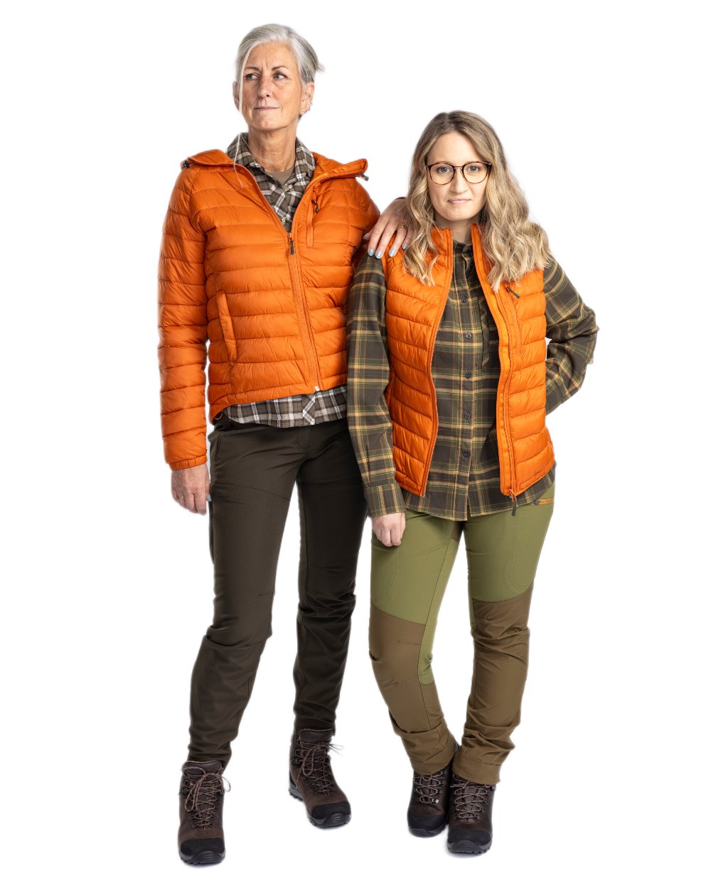 Dark Olive Suede Brown Coloured Pinewood Womens Abisko Brenton Trousers on white background