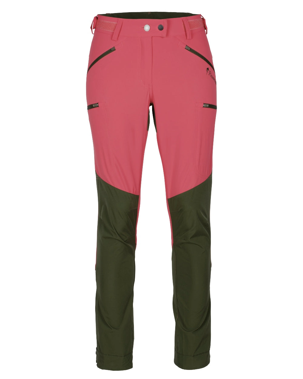 Pink Blush Mossgreen Coloured Pinewood Womens Abisko Brenton Trousers on white background