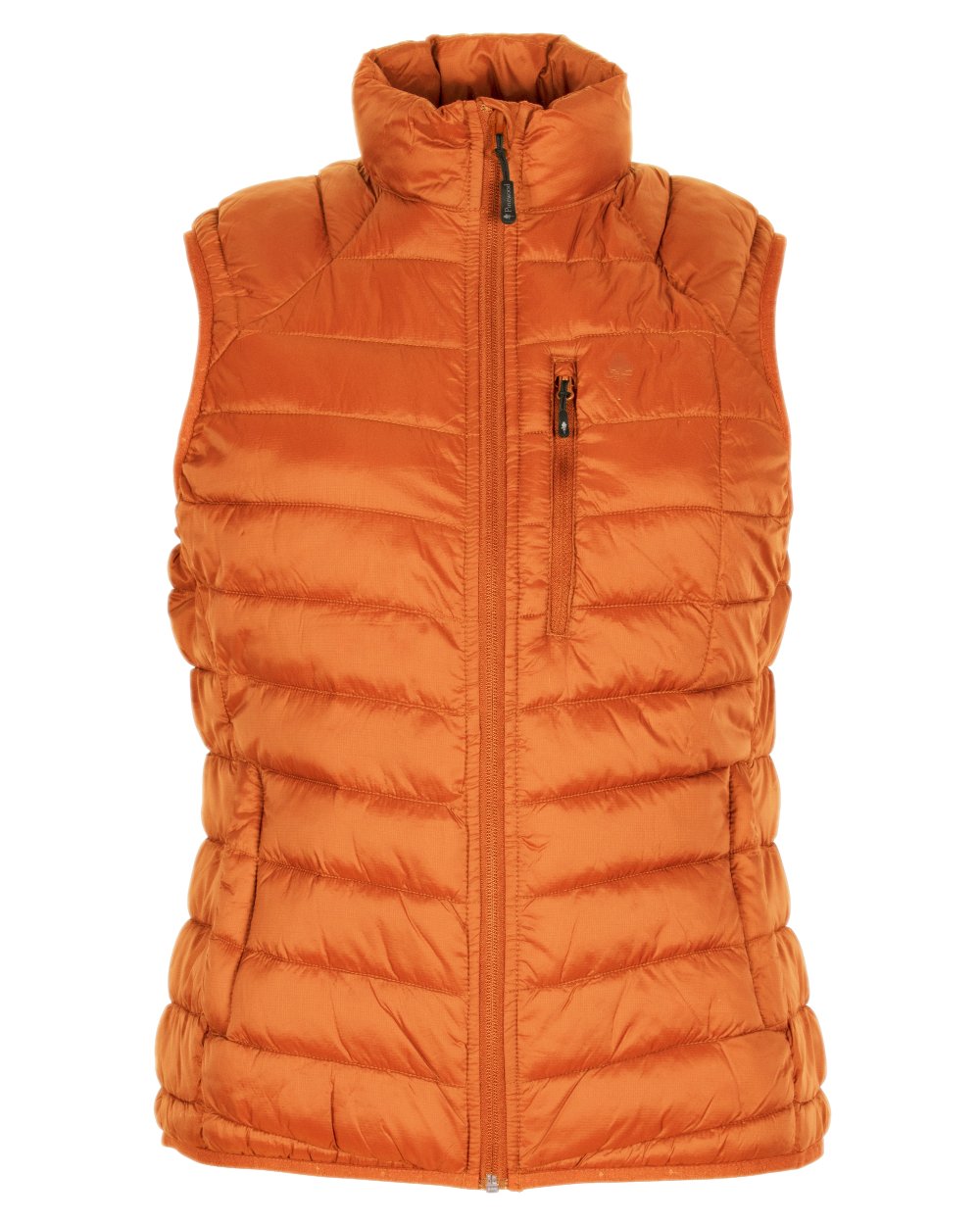 Burned Orange Coloured Pinewood Womens Abisko Insulation Vest on white background