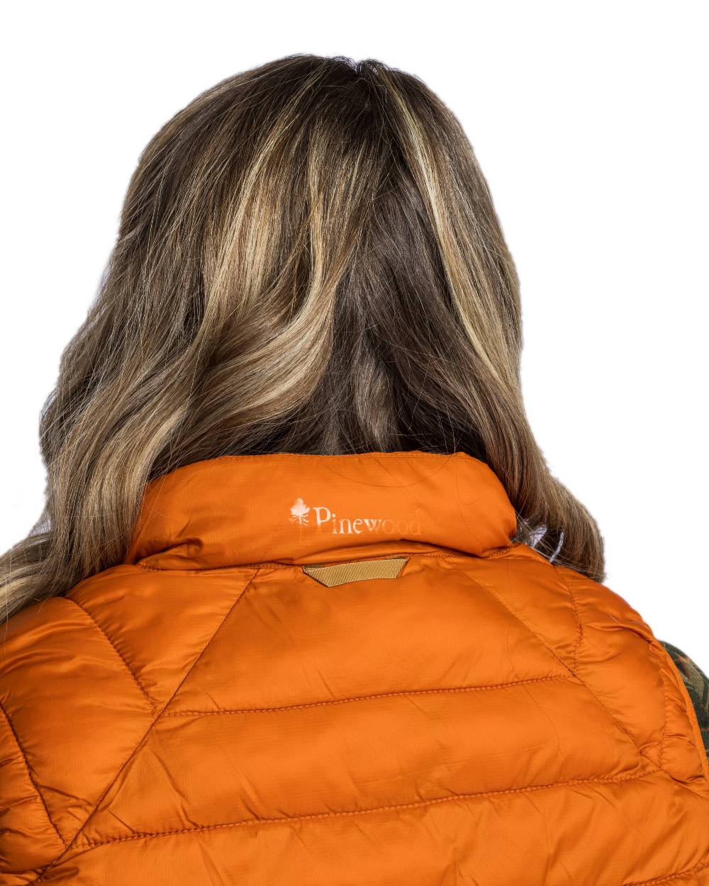 Burned Orange Coloured Pinewood Womens Abisko Insulation Vest on white background