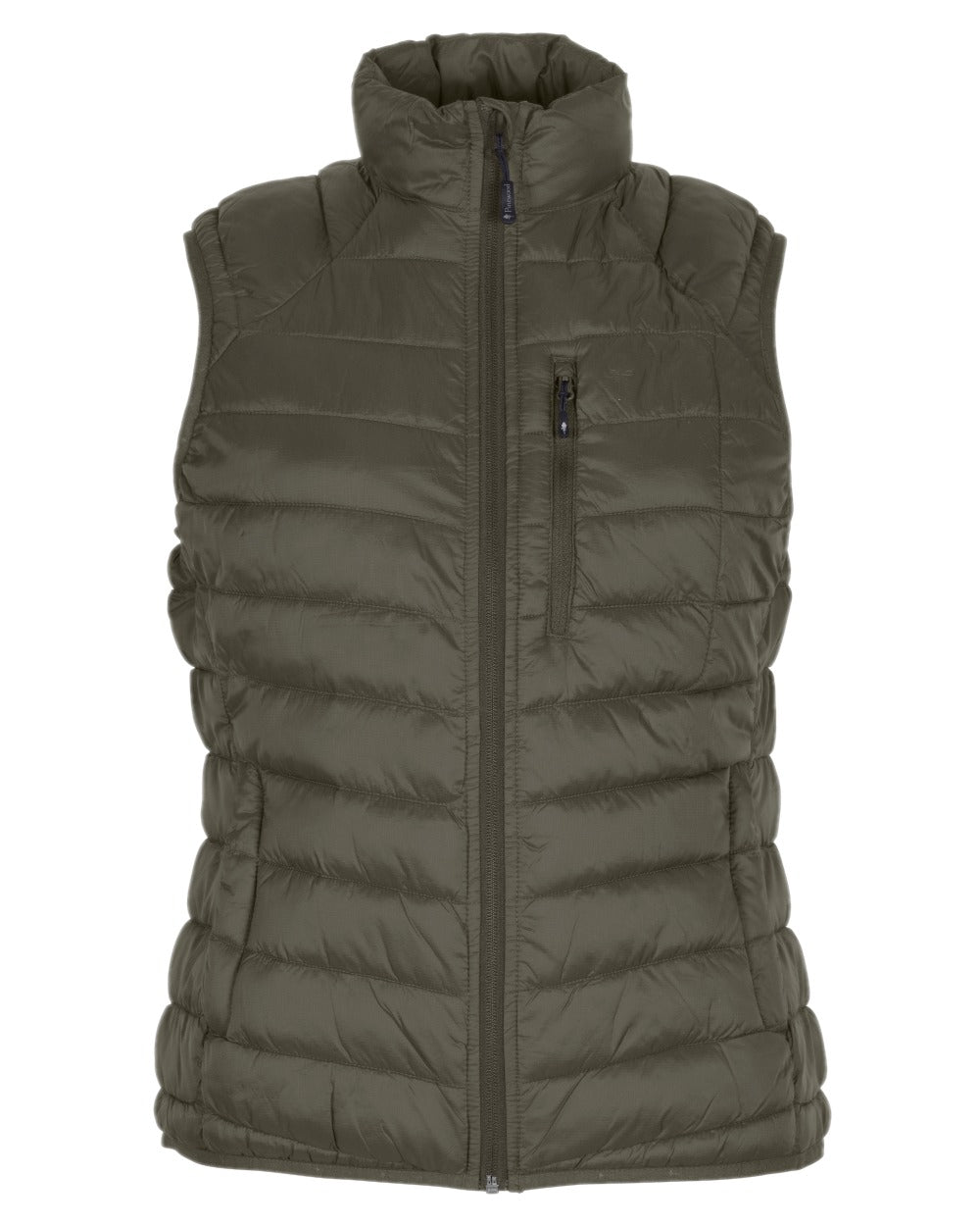 Clover Green Coloured Pinewood Womens Abisko Insulation Vest on white background