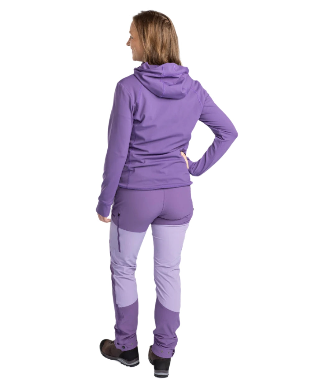 Light Lilac Coloured Pinewood Womens Abisko Light Stretch Trousers on white background