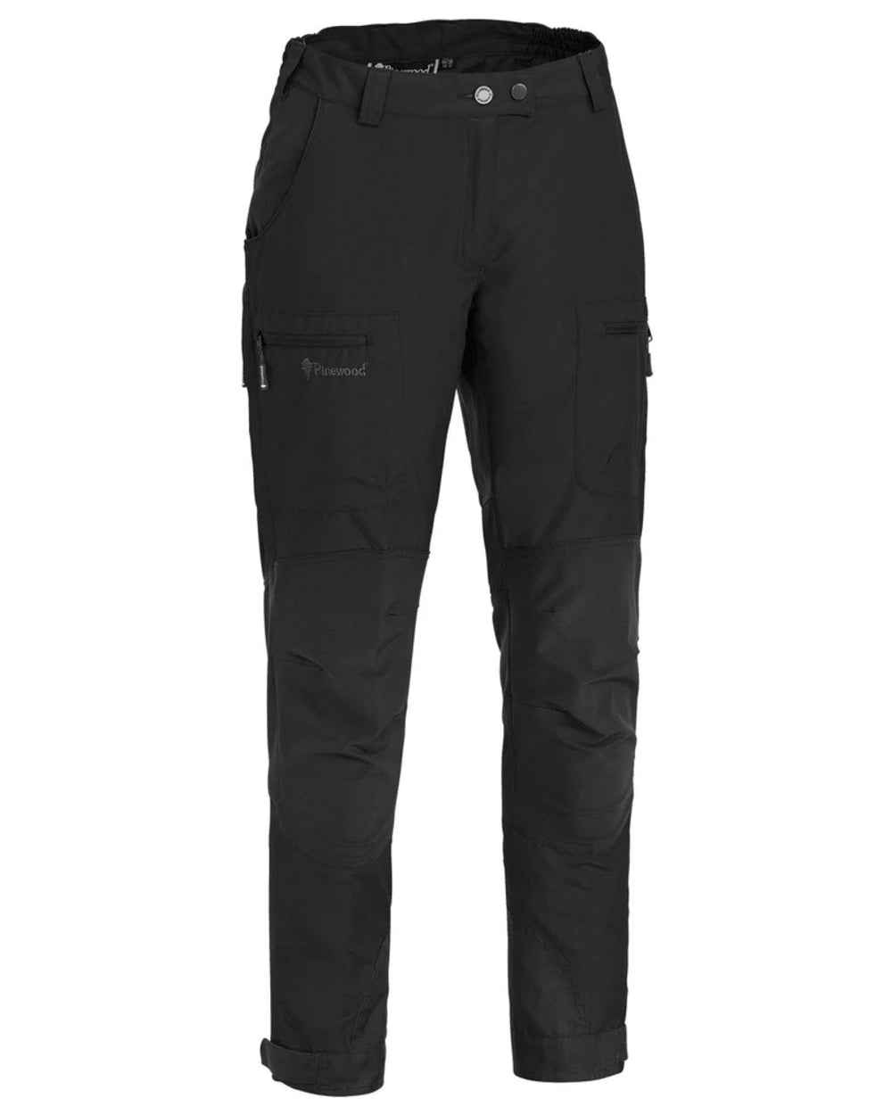 Black coloured Pinewood Womens Caribou TC Trousers on white background