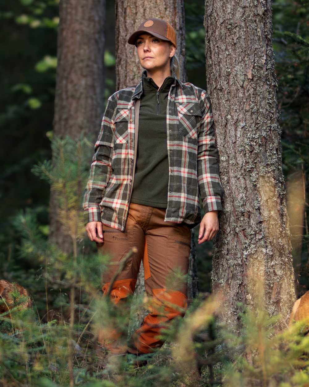 Nougat Fudge Coloured Pinewood Womens Caribou TC Trousers on outdoor background