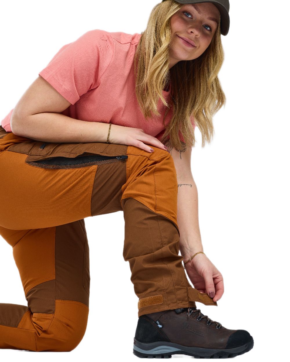 Nougat Fudge Coloured Pinewood Womens Caribou TC Trousers on white background