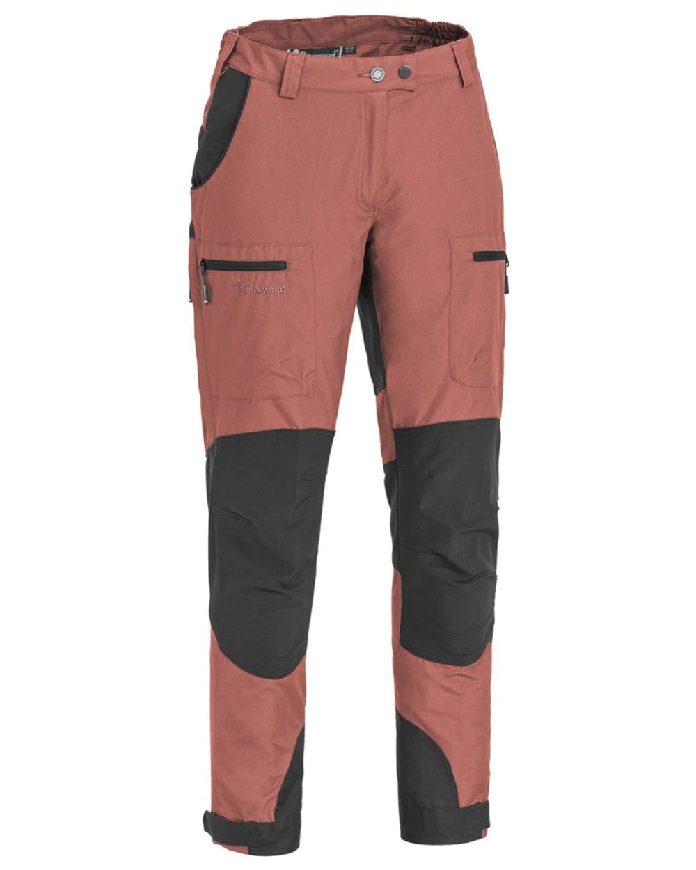 Rusty Pink Dark Anthracite coloured Pinewood Womens Caribou TC Trousers on white background
