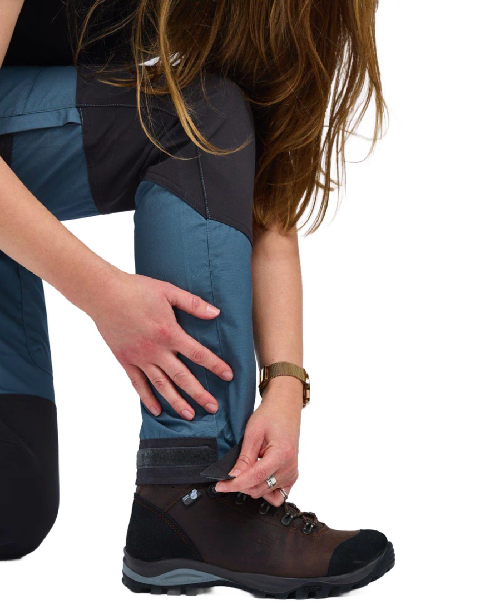 Storm Blue Dark Anthracite coloured Pinewood Womens Caribou TC Trousers on white background