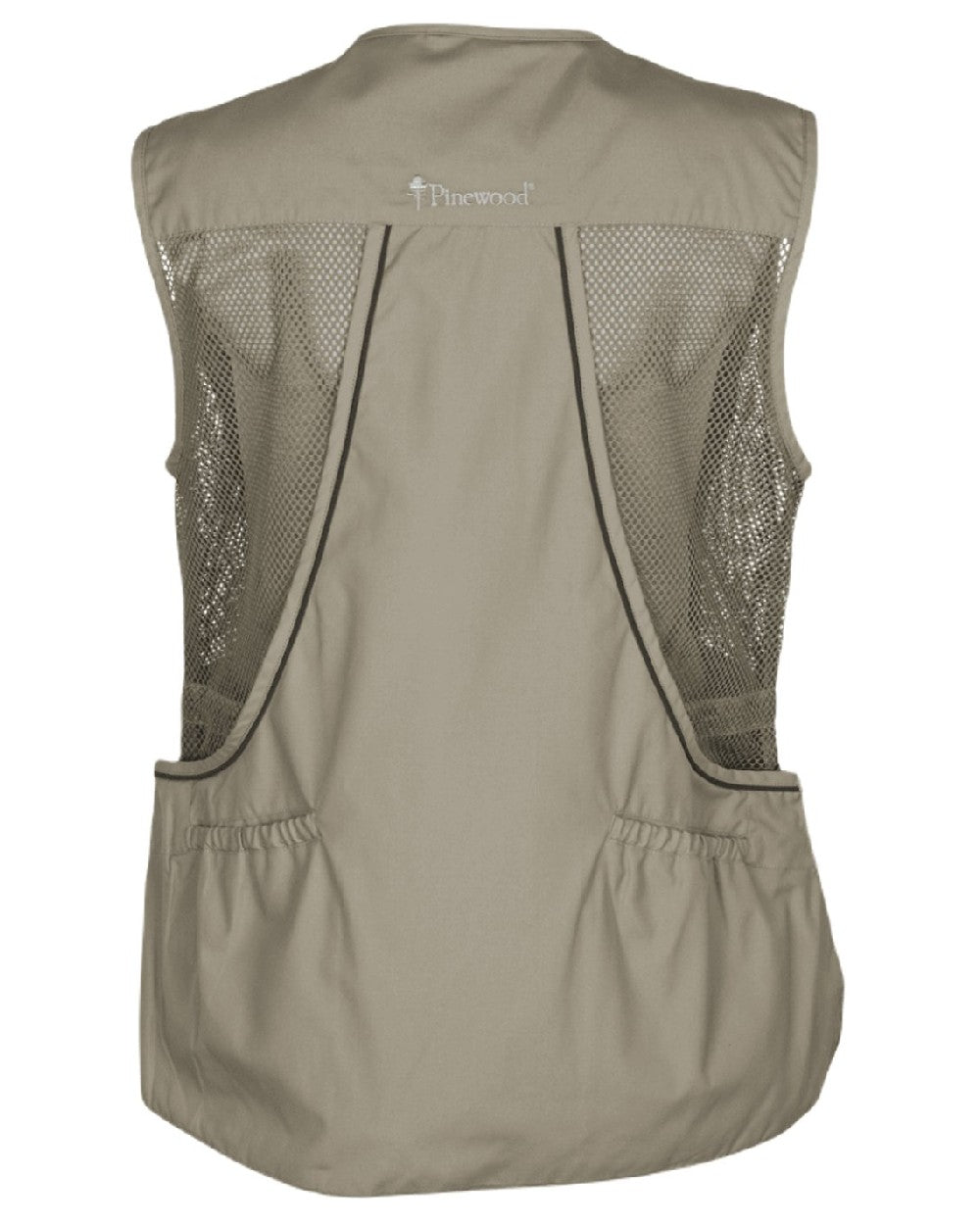 Light Khaki coloured Pinewood Womens Dog Sports 2.0 Vest on white background
