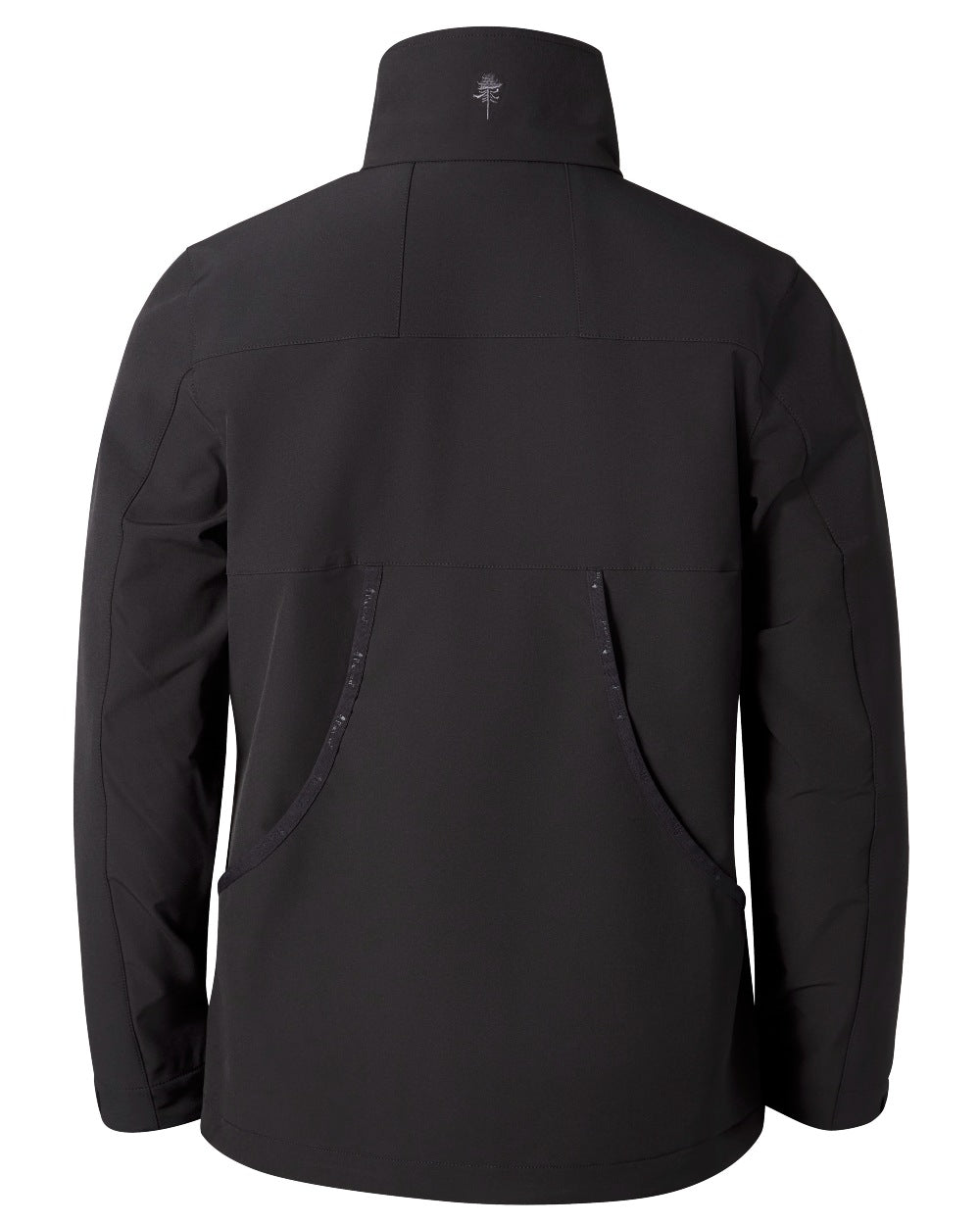 Black coloured Pinewood Womens Dog Sports Hybrid Stretch Jacket on white background