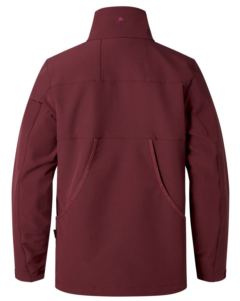 Earth Plum coloured Pinewood Womens Dog Sports Hybrid Stretch Jacket on white background