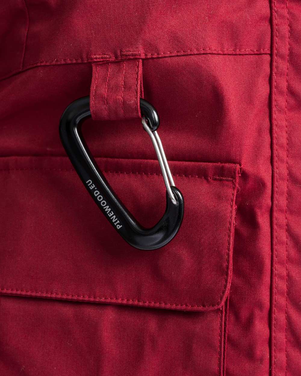 Dark Tomato Dark Red Coloured Pinewood Womens Dog Sports Trainer Extreme Jacket on white background