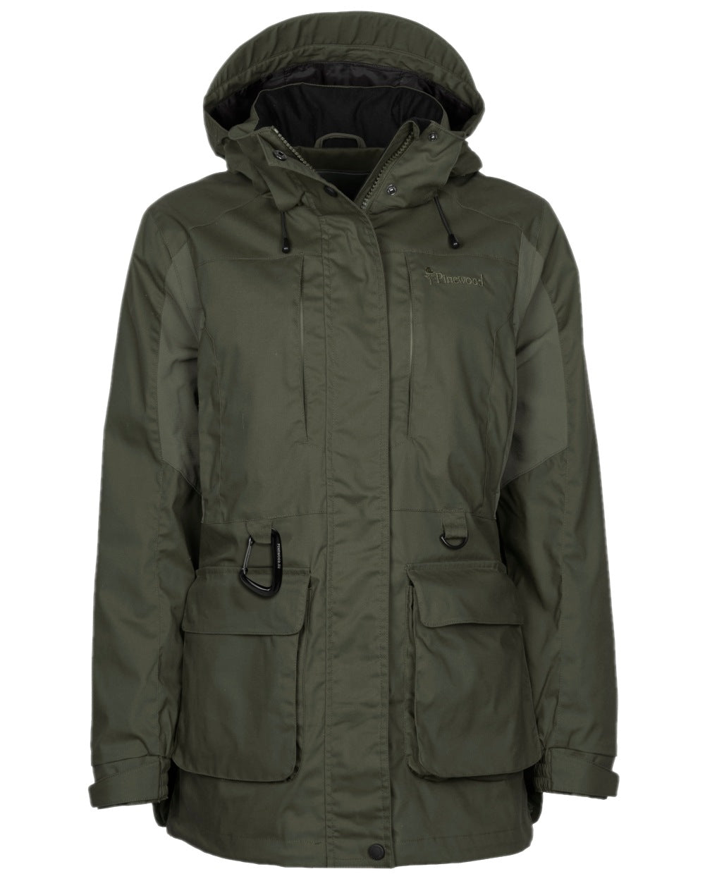 Moss Green Coloured Pinewood Womens Dog Sports Trainer Jacket on white background