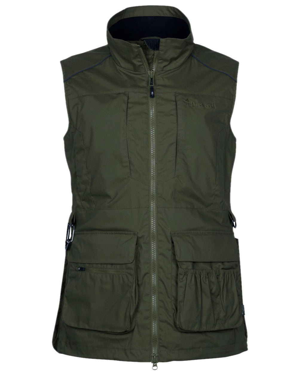 Moss Green Coloured Pinewood Womens Dog Sports Trainer Vest on white background