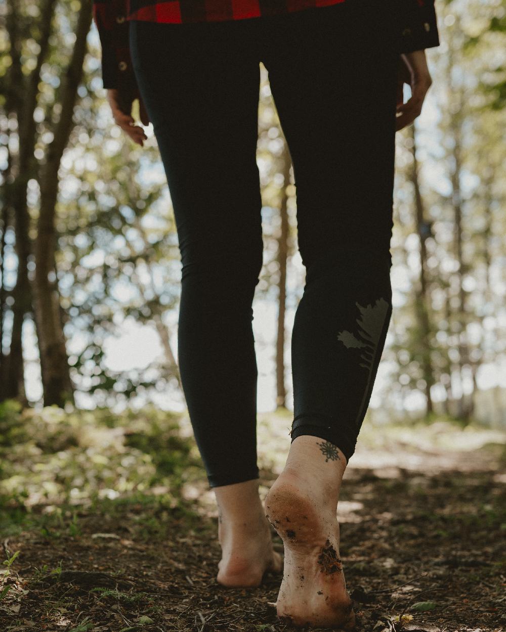 Black Coloured Pinewood Womens Finnveden Active Tights 2.0 on outdoor background