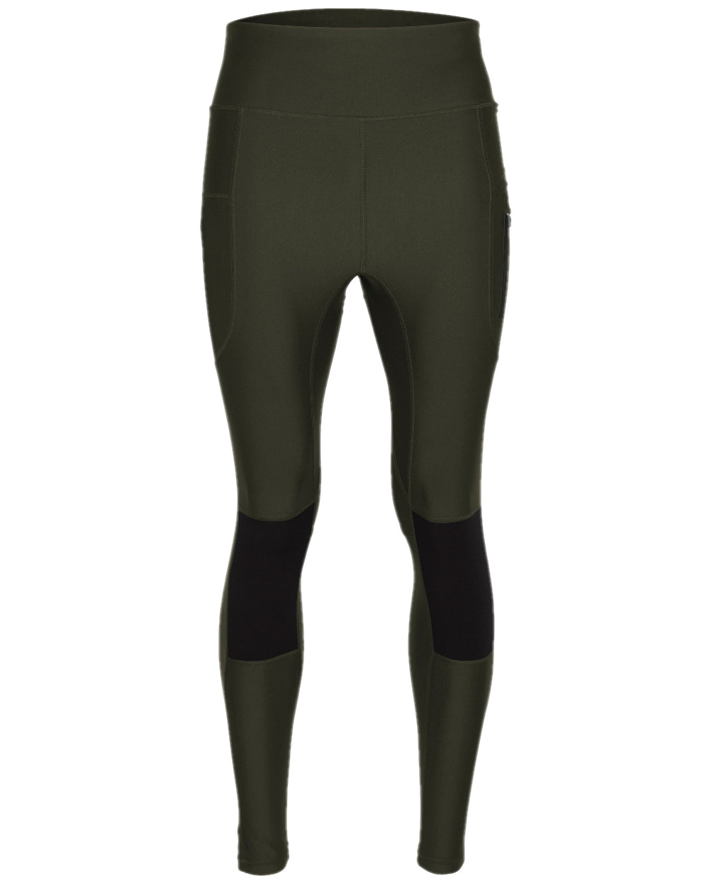 Moss Green Coloured Pinewood Womens Finnveden Active Tights 2.0 on white background