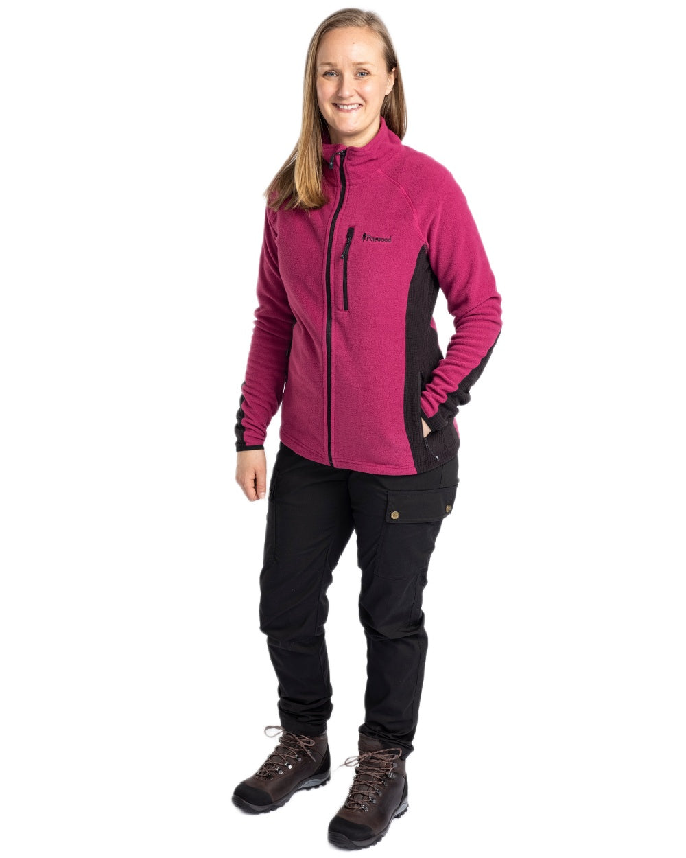 Black Coloured Pinewood Womens Finnveden Classic Trousers on white background