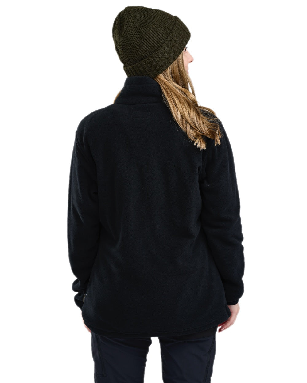 Black Coloured Pinewood Womens Finnveden Fleece Jacket on white background