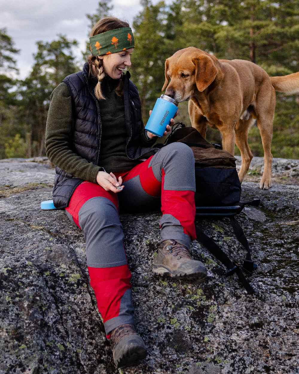 Green Coloured Pinewood Womens Finnveden Fleece Jacket on outdoor background