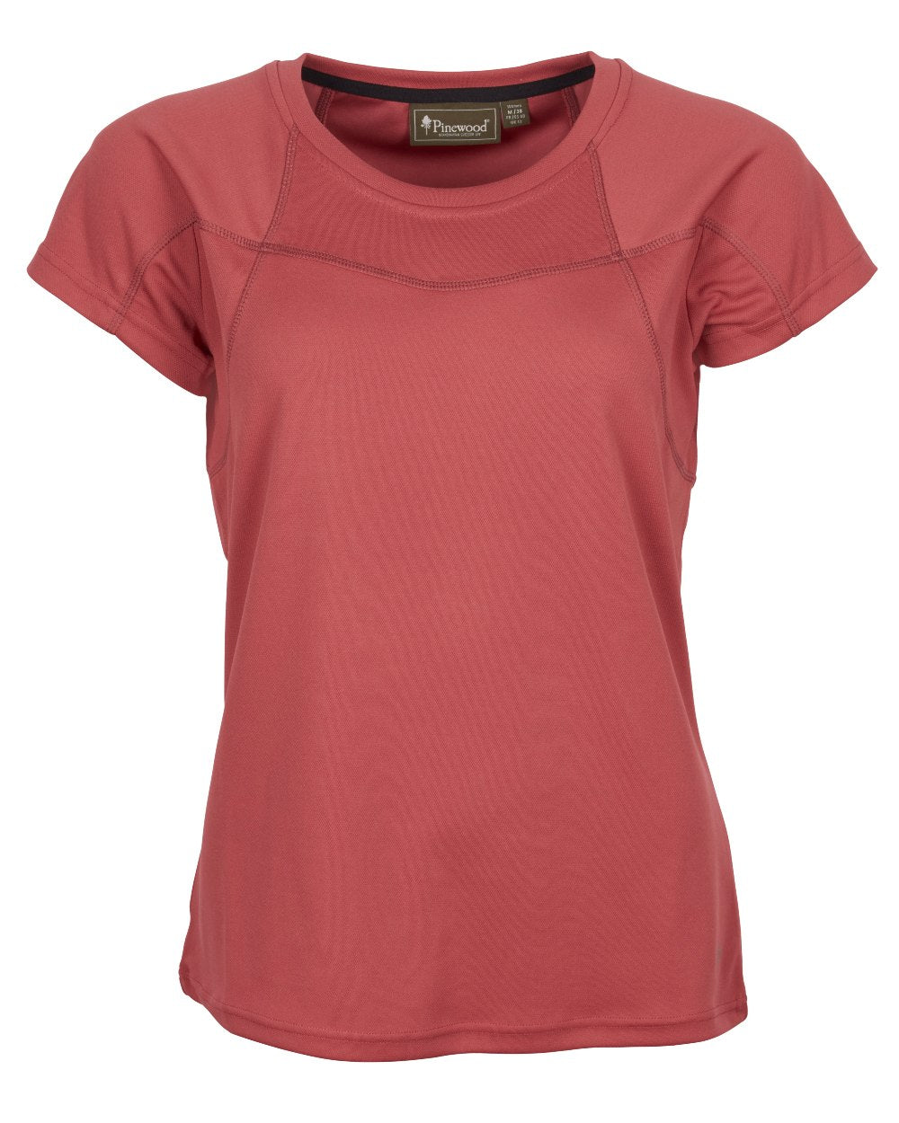 Rusty Pink coloured Pinewood Womens Finnveden Function T-Shirt on white background