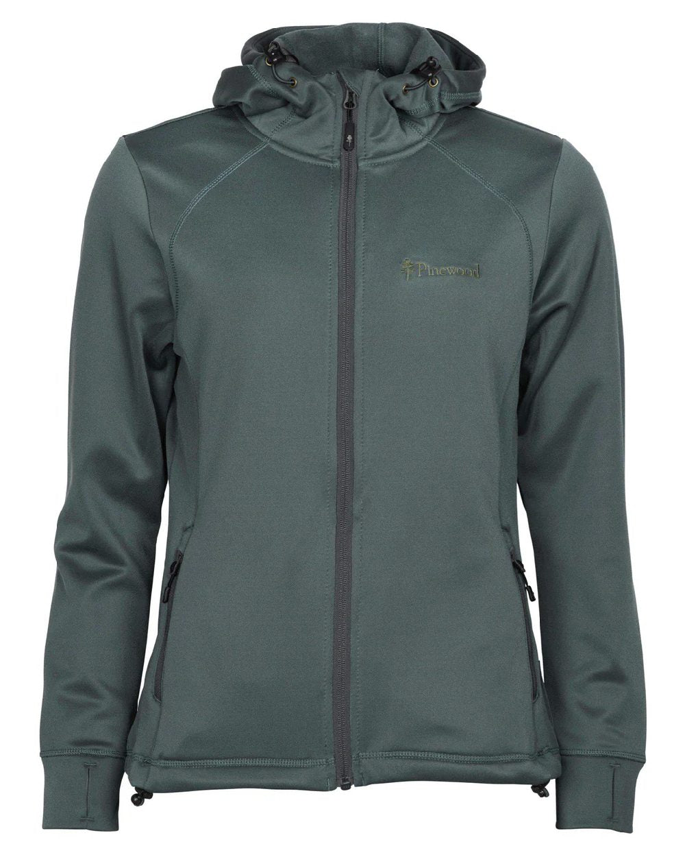 Dark Storm Blue coloured Pinewood Womens Finnveden Hoodie on white background