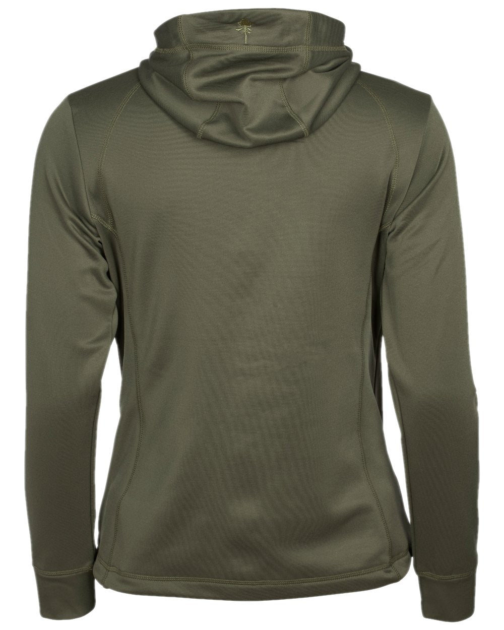 Olive Coloured Pinewood Womens Finnveden Hoodie on white background