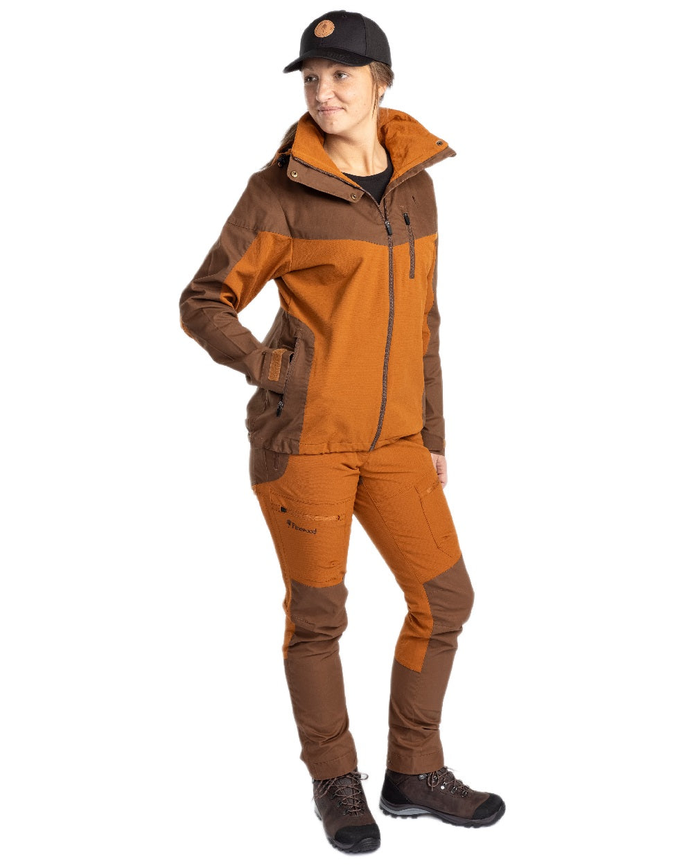 Fudge Nougat Coloured Pinewood Womens Finnveden Hybrid Jacket on white background