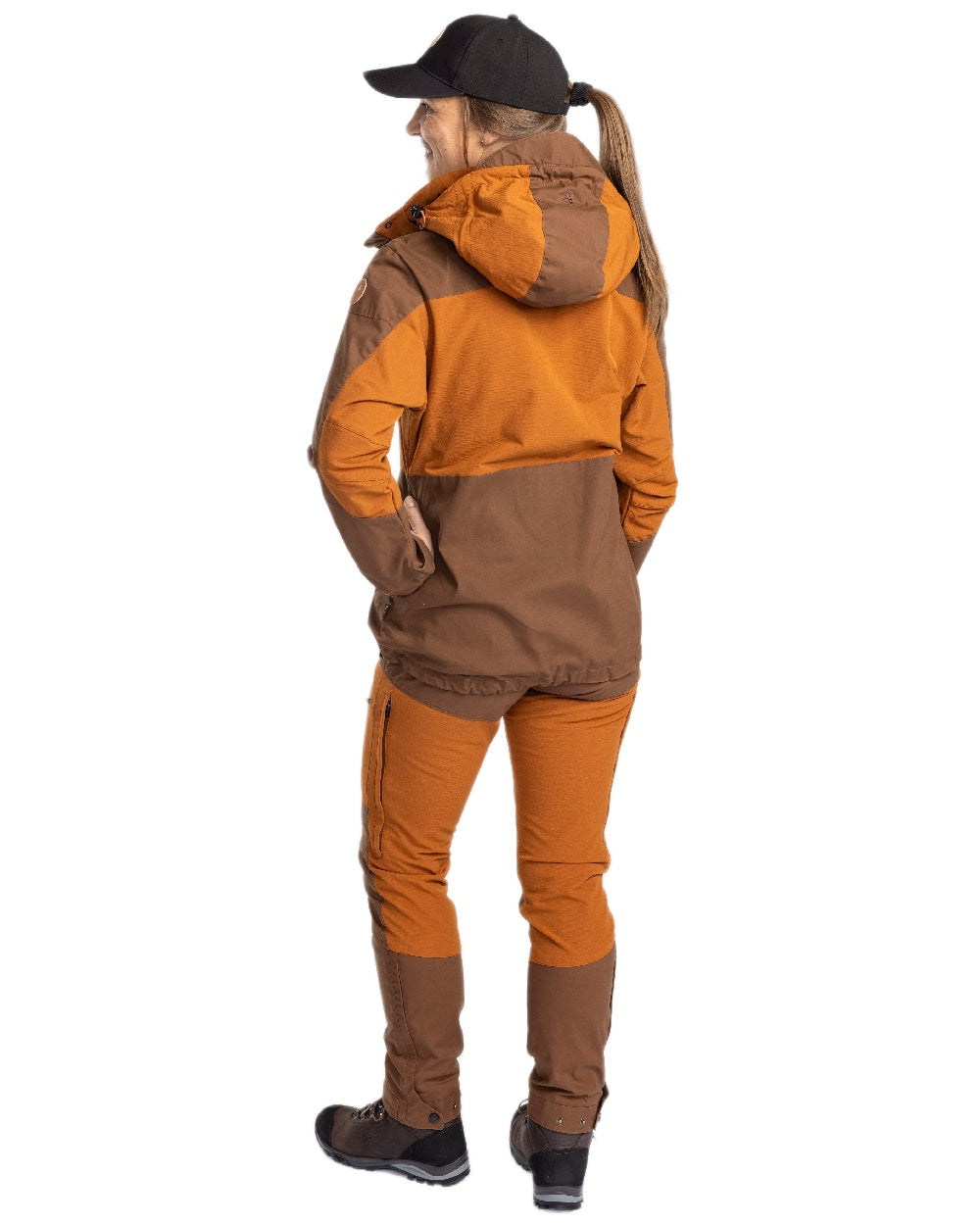 Fudge Nougat Coloured Pinewood Womens Finnveden Hybrid Jacket on white background