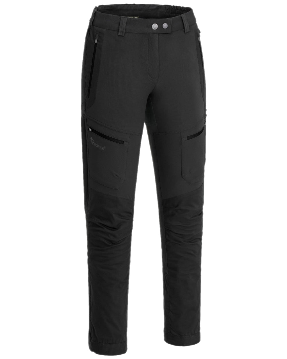 Black Coloured Pinewood Womens Finnveden Hybrid Trousers on white background