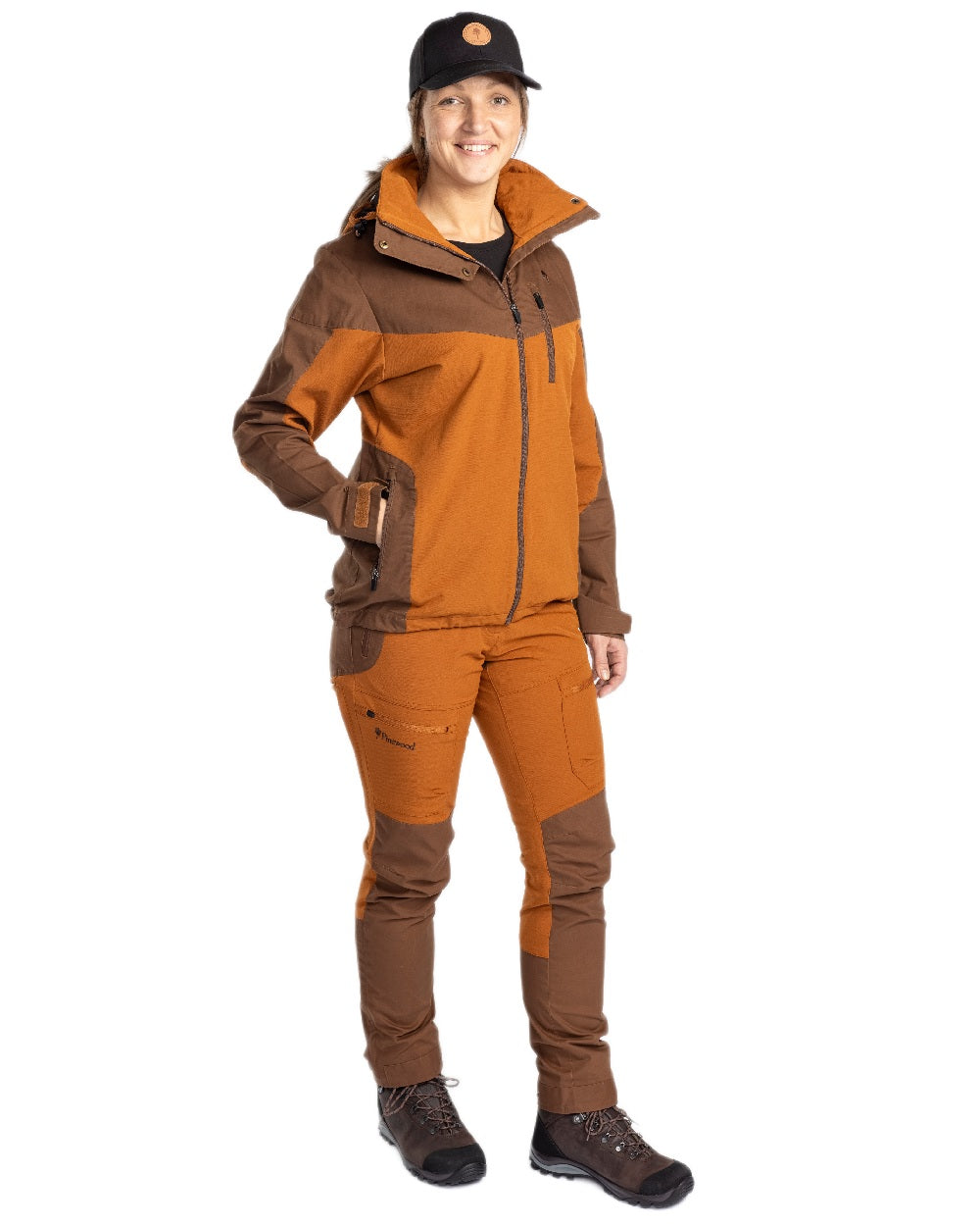 Fudge Nougat Coloured Pinewood Womens Finnveden Hybrid Trousers on white background