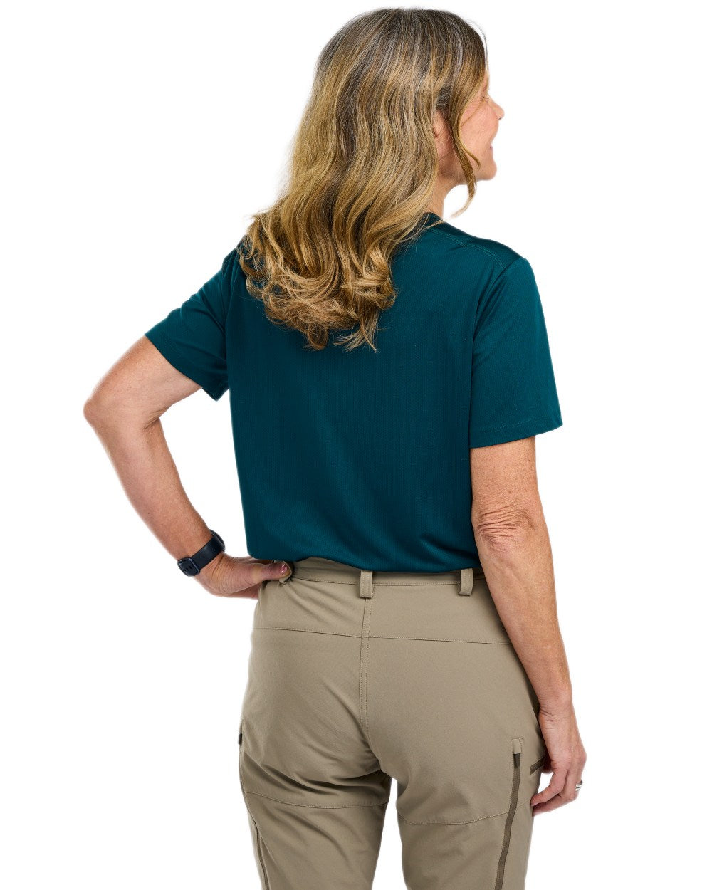 Dark Teal Blue coloured Pinewood Womens Function T-Shirt on white background