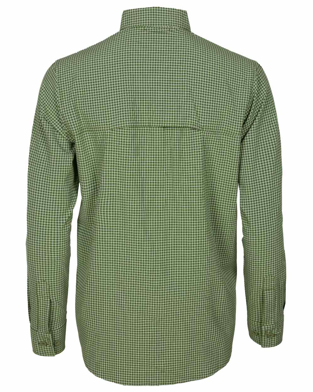 Pine Green Off White coloured Pinewood Womens Insectsafe Shirt on white background