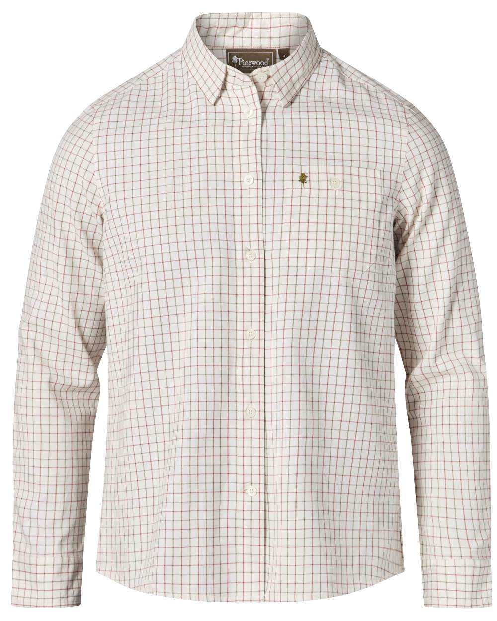 Off White coloured Pinewood Womens Nydala Grouse 2.0 Shirt on white background