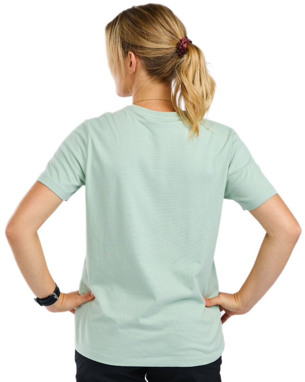 Frosty Green coloured Pinewood Womens Outdoor Life T-Shirt on white background
