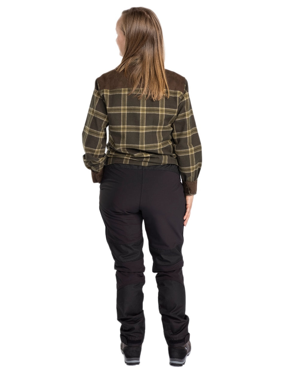 Dark Green Green Coloured Pinewood Womens Prestwick Exclusive Shirt on white background