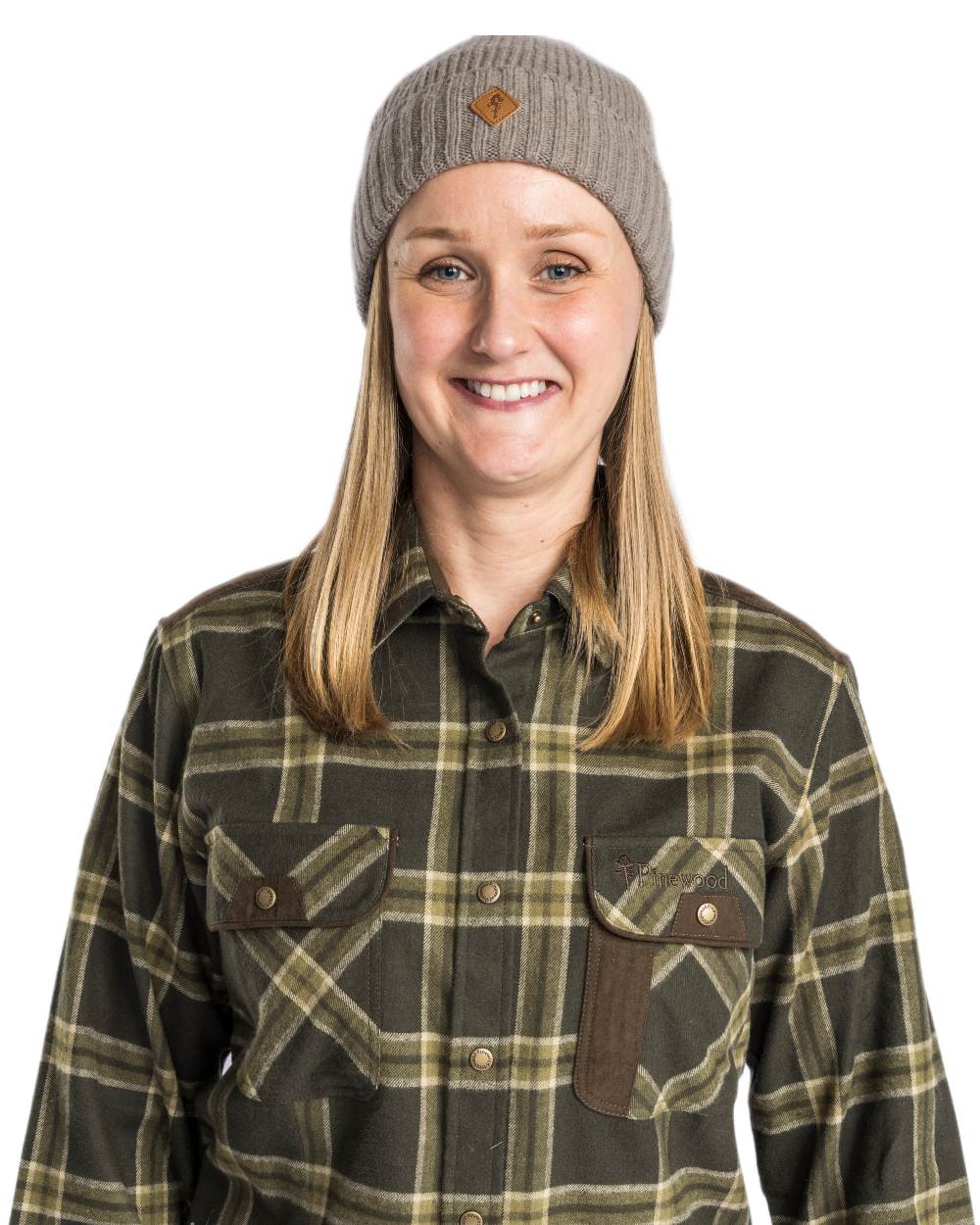 Dark Green Green Coloured Pinewood Womens Prestwick Exclusive Shirt on white background