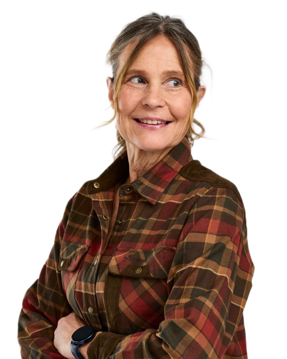 Dark Green Terracotta Coloured Pinewood Womens Prestwick Exclusive Shirt on white background