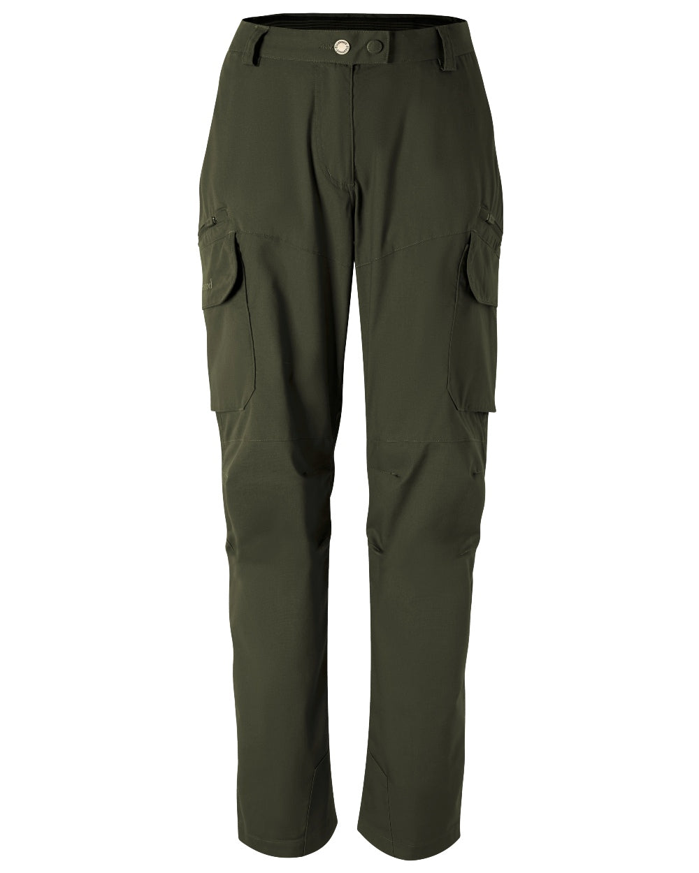 Moss Green coloured Pinewood Womens Pro InsectSafe Trousers on white background