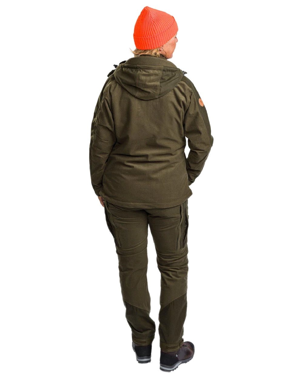 Mossgreen coloured Pinewood Womens Retriever Active Trousers on white background